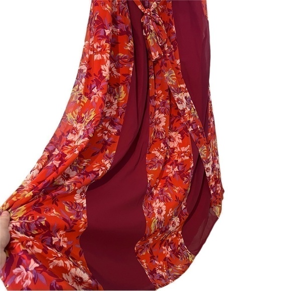 NWT ModCloth Illuminated Elegance Floral Halter Neck Maxi Dress Size 4X - Picture 7 of 11